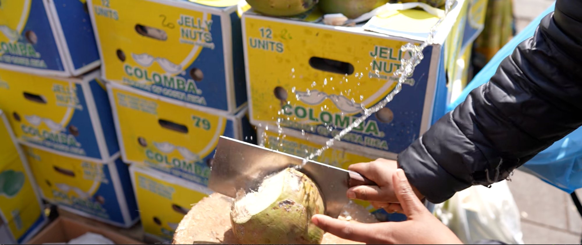 Fresh coconut on the high street